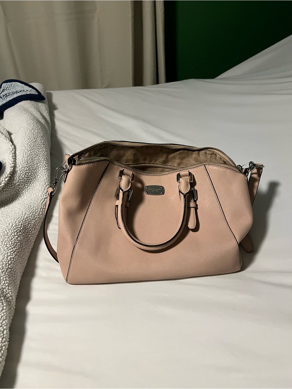 Michael Kors Soft Pink Leather Satchel with Removable Strap